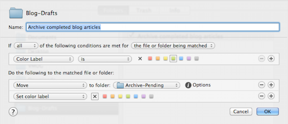Hazel rule screenshot